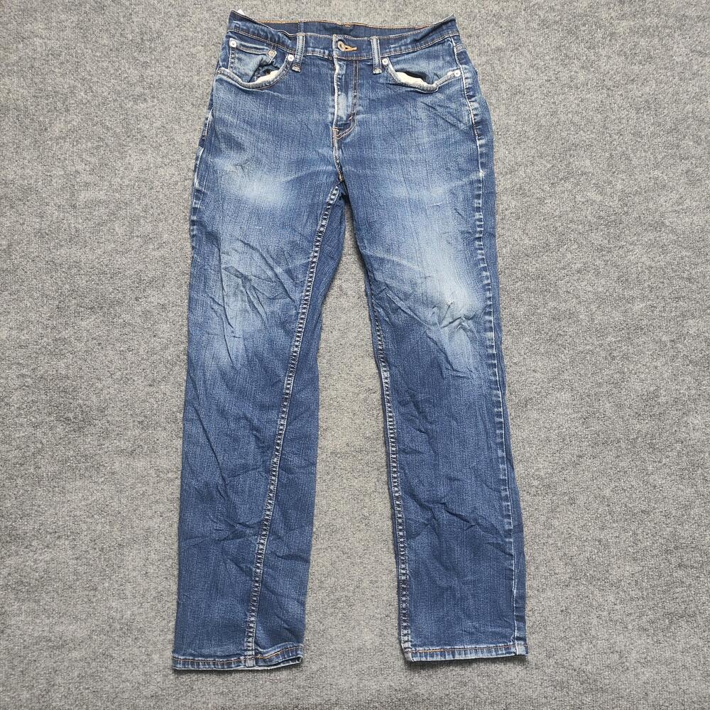 Levis 514 Jeans Mens 30x30 Blue Medium Wash Regular Straight Denim Pants Casual